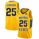 Murray State Racers 25 Jalen Johnson Yellow College Basketball Jersey Dzhi,baseball caps,new era cap wholesale,wholesale hats